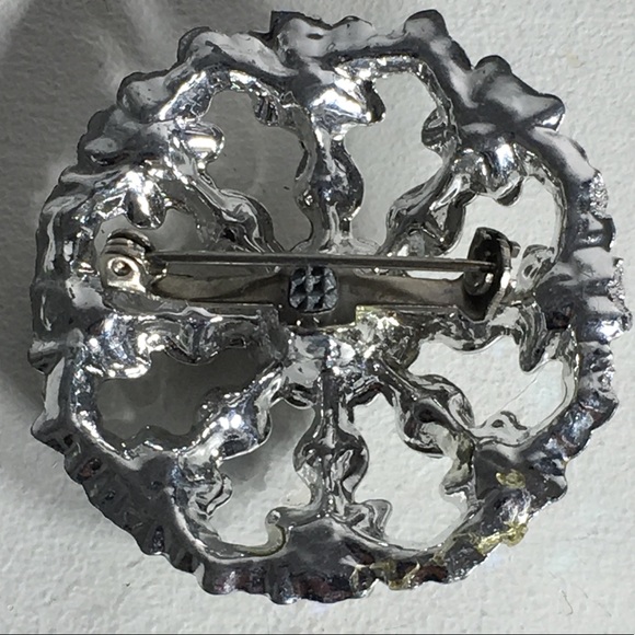 Vintage Faux Stone Silver Tone Brooch/Pin - Picture 6 of 8